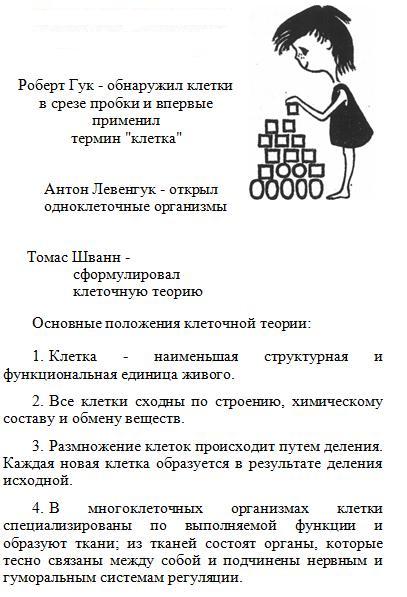 Основы цитологии - клеточная теория